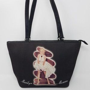 Tutti bag MARILYN MONROE themed‎ black nylon with rhinestones Y2K shoulder